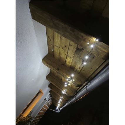Cadena luminosa LED para exterior 120xLED/17m IP44 blanco frío