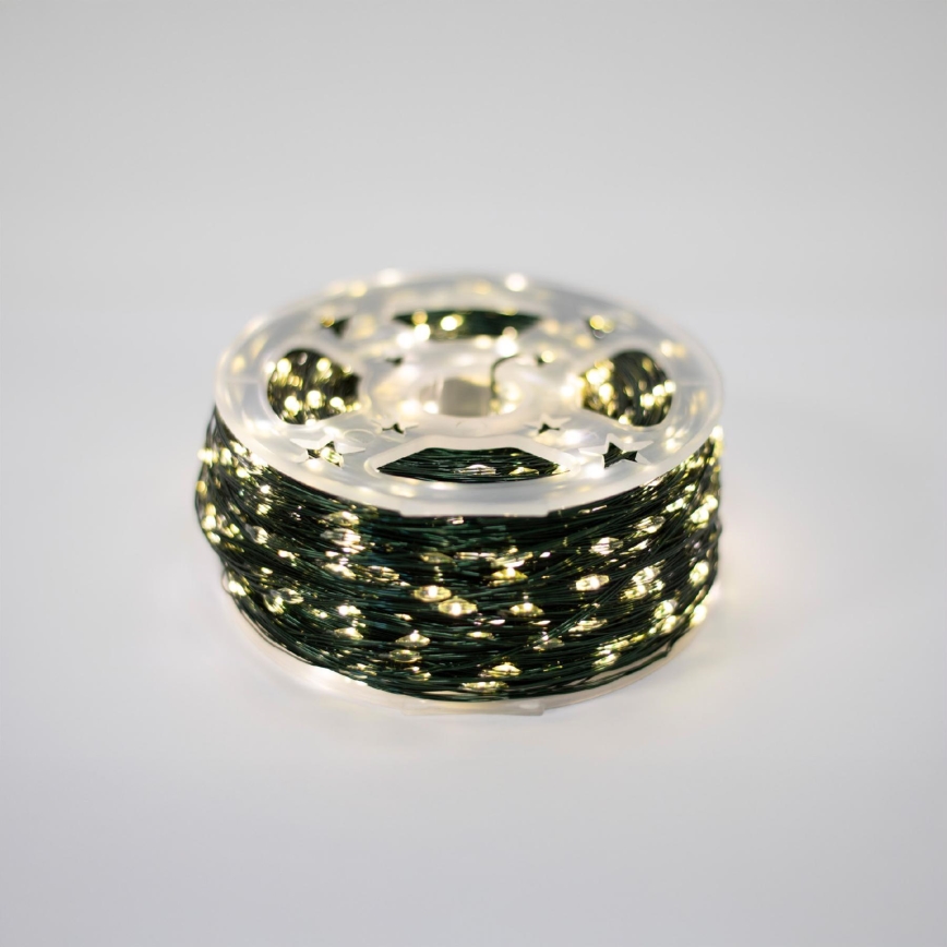 Guirnalda LED exterior 1500xLED/230V 8 funciones 153 m IP44 blanco cálido + mando a distancia