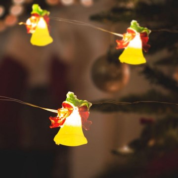Cadena luminosa LED para Navidad 20xLED/2xAA 2,2m blanco cálido
