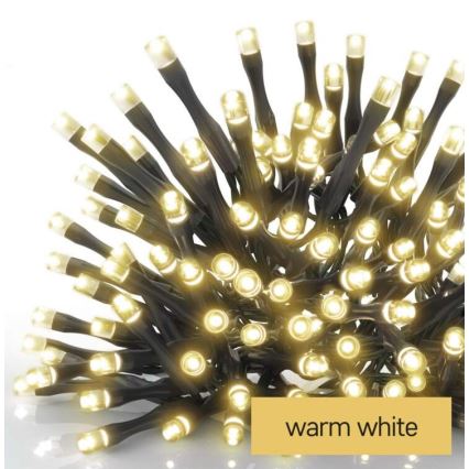 Cadena navideña LED para exterior 80xLED/3xAA 6,1m IP44 blanco cálido
