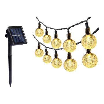 Cadena solar LED 30xLED/0,12W/1,2V 1xAA 3000K IP44 400 mAh