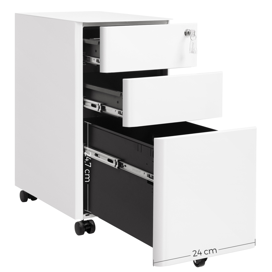 Cajonera de oficina SECURIO blanca