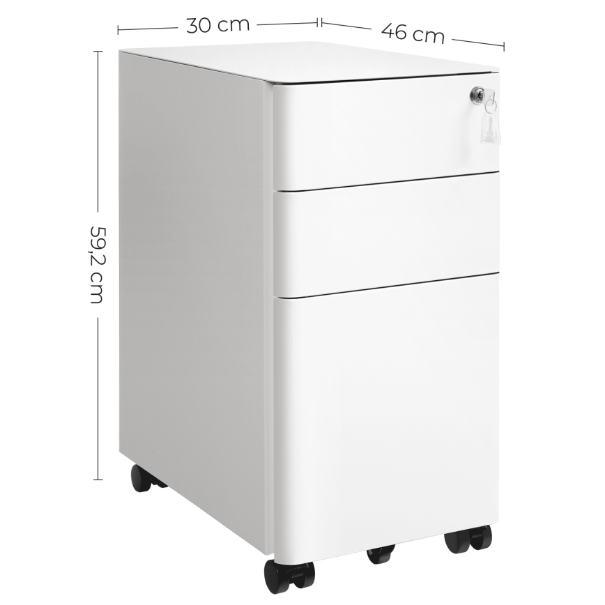 Cajonera de oficina SECURIO blanca