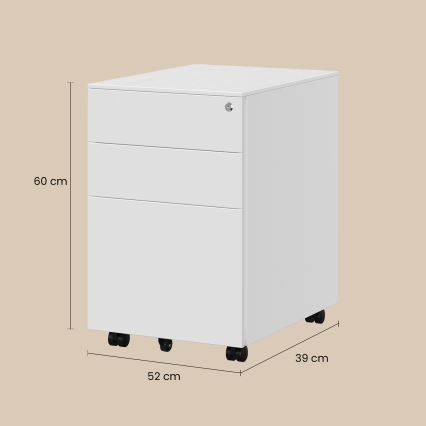 Cajonera de oficina SECURIO blanca