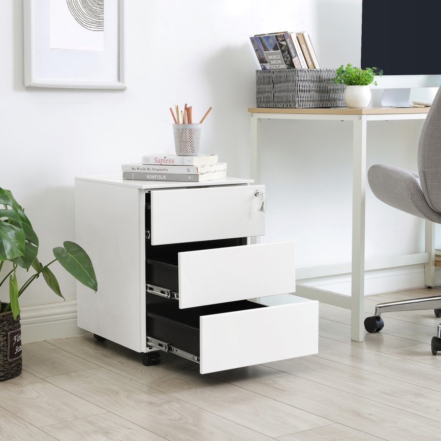 Cajonera de oficina SECURIO blanca