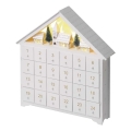 Calendario de Adviento LED 8xLED/2xAA blanco