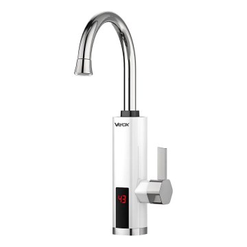 Calentador de agua instantáneo con pantalla LED 3000W/230V IPX4 blanco