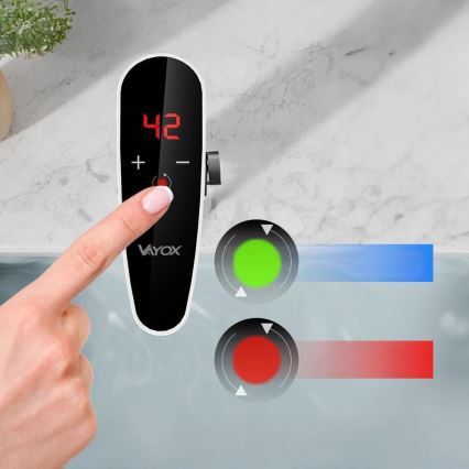 Calentador de agua instantáneo táctil con sensor y pantalla LED 3000W/230V IPX4 blanco
