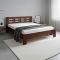 Cama doble de madera maciza ANGELA 180x200 cm noga oscura