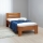 Cama individual AMBER 90x200 cm, nogal