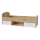 Cama individual con almacenamiento URO 90x200 cm, roble artisan/blanco