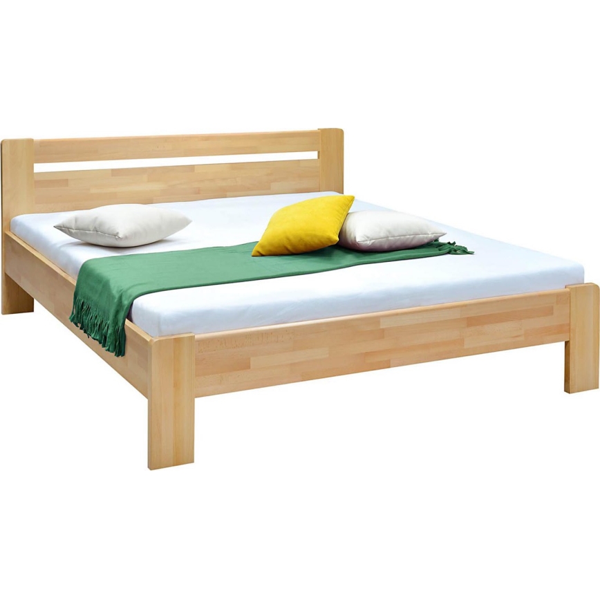 Cama matrimonial de madera maciza AMARA 180x200 cm haya