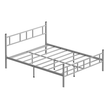 Cama metálica doble PIRON 120x200 cm blanca capacidad de carga 120 kg