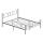 Cama metálica doble PIRON 120x200 cm blanca capacidad de carga 120 kg