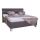 Cama tapizada ALIS 180x200 cm con colchón y espacio de almacenamiento, color marrón