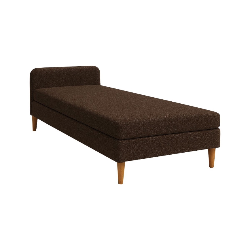 Cama tapizada BRISBANE 110x200 cm marrón