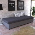 Cama tapizada con almacenamiento CORY 80x200 gris