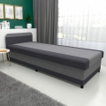 Cama tapizada con almacenamiento TALI 80x202 gris/antracita