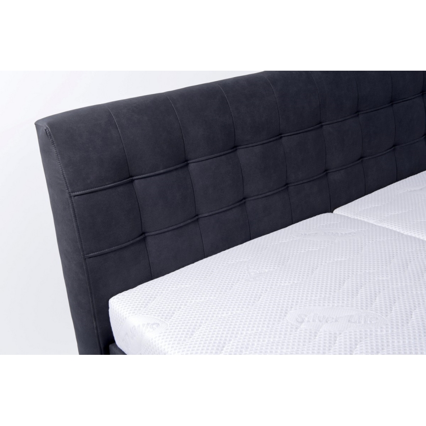 Cama tapizada con arcón de almacenamiento, sin colchón VIOLET 160x200 cm antracita