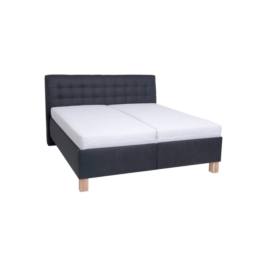 Cama tapizada con arcón de almacenamiento, sin colchón VIOLET 160x200 cm antracita