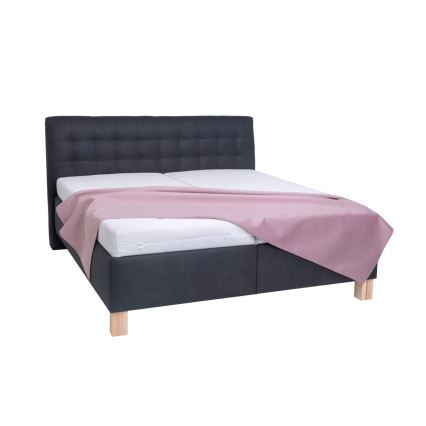 Cama tapizada con arcón de almacenamiento, sin colchón VIOLET 160x200 cm antracita