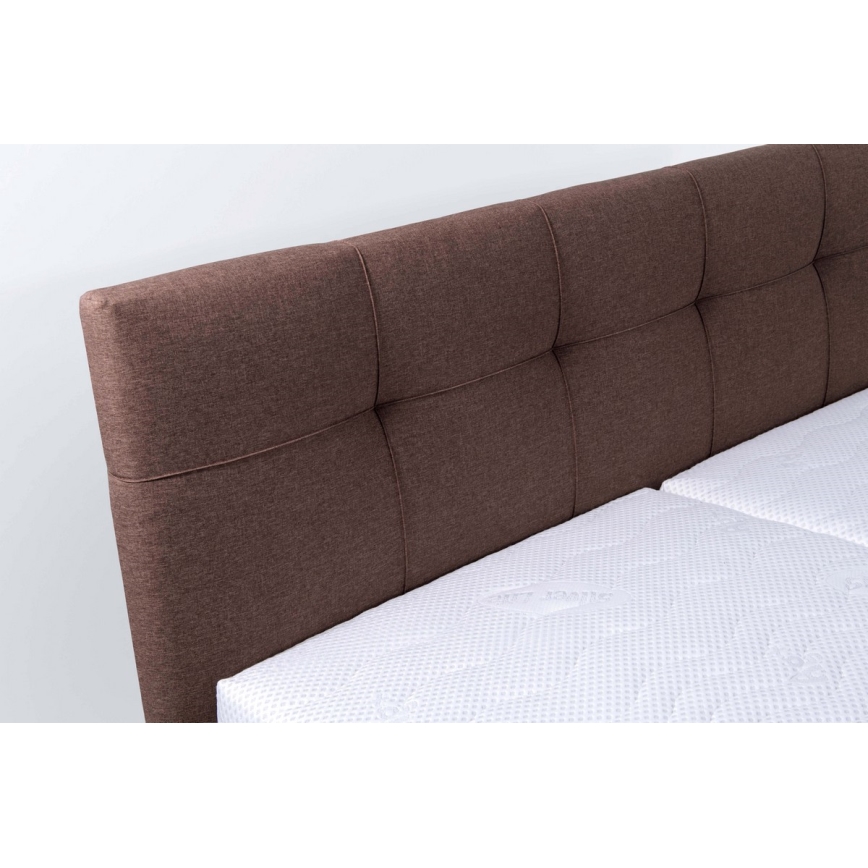Cama tapizada con arcón sin colchón MARIA 180 x 200 cm marrón