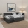 Cama tapizada con cabezal universal reversible (izq./der.) ARLY 110x200 cm antracita/blanco