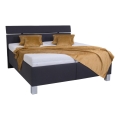 Cama tapizada con colchón y arcón de almacenamiento ALIS 180x200 cm antracita