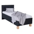Cama tapizada con colchón y canapé abatible MARIA ONE 90x200 cm antracita