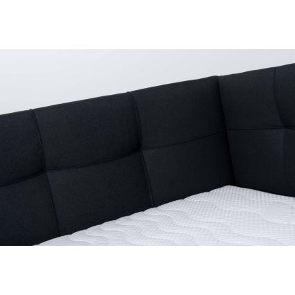 Cama tapizada con colchón y espacio de almacenamiento MARIA PETITE 120x200 cm antracita