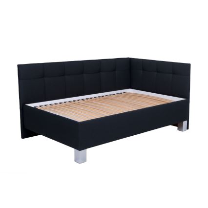 Cama tapizada con colchón y espacio de almacenamiento MARIA PETITE 120x200 cm antracita
