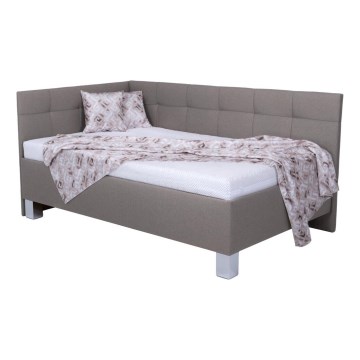 Cama tapizada con espacio de almacenaje sin colchón MARIA PETITE 120x200 cm taupe