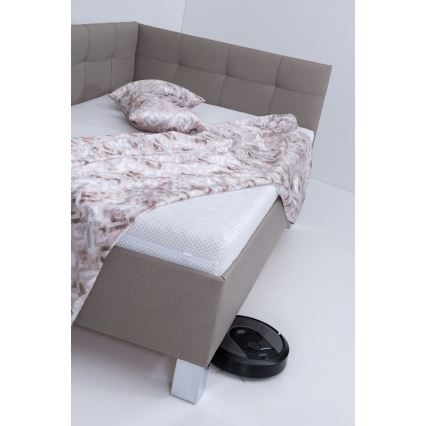 Cama tapizada con espacio de almacenaje sin colchón MARIA PETITE 120x200 cm taupe
