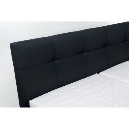 Cama tapizada con espacio de almacenamiento sin colchón MARIA 180x200 cm antracita