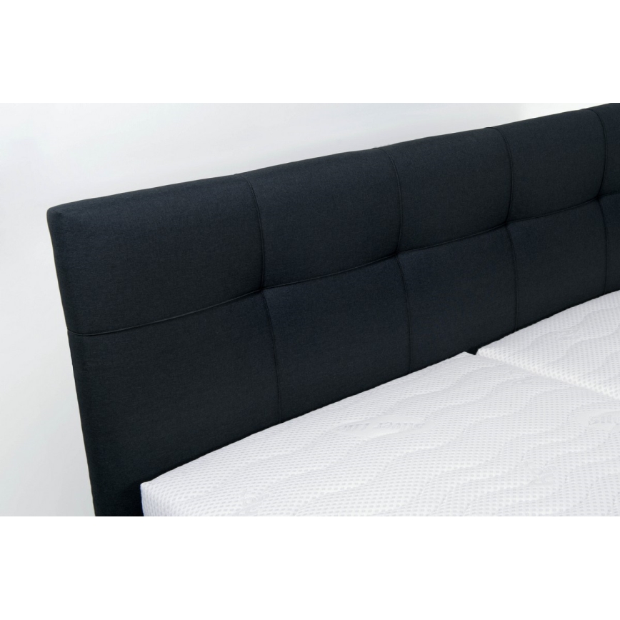 Cama tapizada con espacio de almacenamiento sin colchón MARIA 180x200 cm antracita