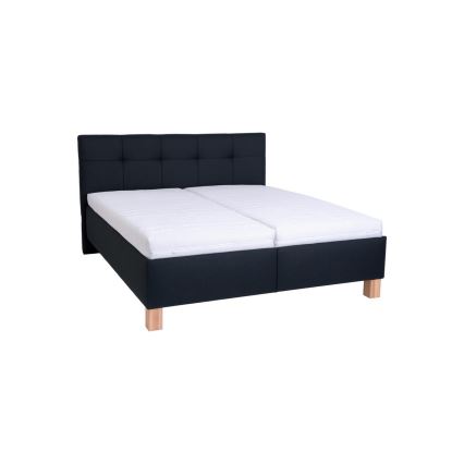 Cama tapizada con espacio de almacenamiento sin colchón MARIA 180x200 cm antracita