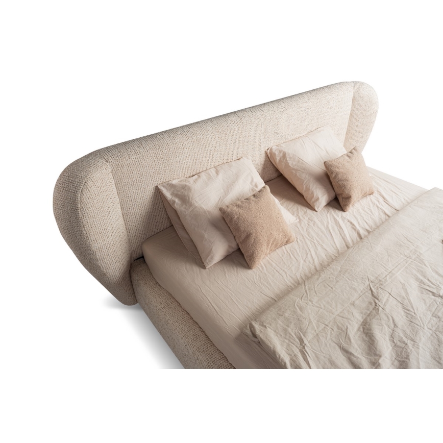 Cama tapizada DALIA sin colchón 160 x 200 cm beige