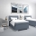 Cama tapizada IDA con colchón, 90 x 200 cm, azul