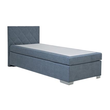 Cama tapizada IDA con colchón, 90 x 200 cm, azul