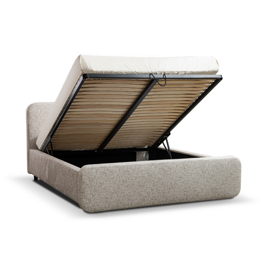 Cama tapizada LAJLA 180x200 cm beige (sin colchón)