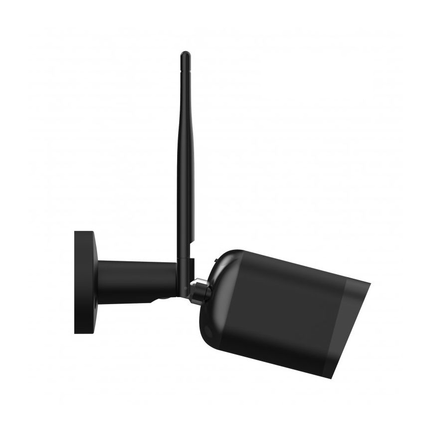 Cámara exterior inteligente con sensor Full HD 1080p, alimentación 12 V, protección IP65, Wi‑Fi y compatible con Tuya, color negro