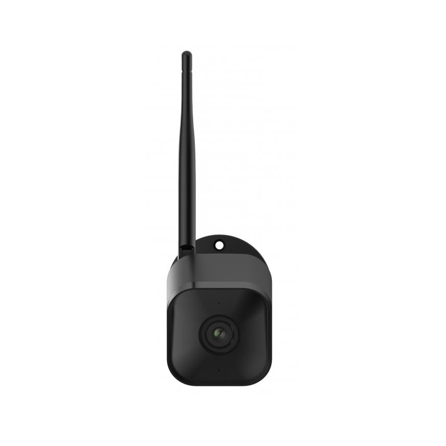Cámara exterior inteligente con sensor Full HD 1080p, alimentación 12 V, protección IP65, Wi‑Fi y compatible con Tuya, color negro
