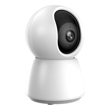 Cámara inteligente con sensor de movimiento 2K, 5V, Wi‑Fi compatible con Tuya, blanca