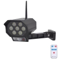 Cámara simulada LED de seguridad con sensor y panel solar LED/5W/5,5V 800 mAh IP65 + control remoto