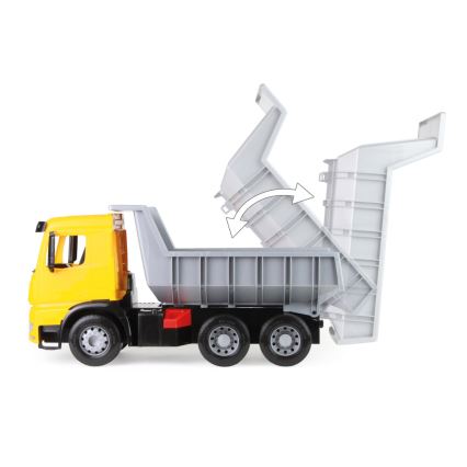 Camión volquete Mercedes GIGA TRUCKS 65 cm amarillo/gris