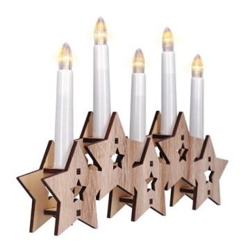 Candelabro de Navidad LED 5xLED/2xAA