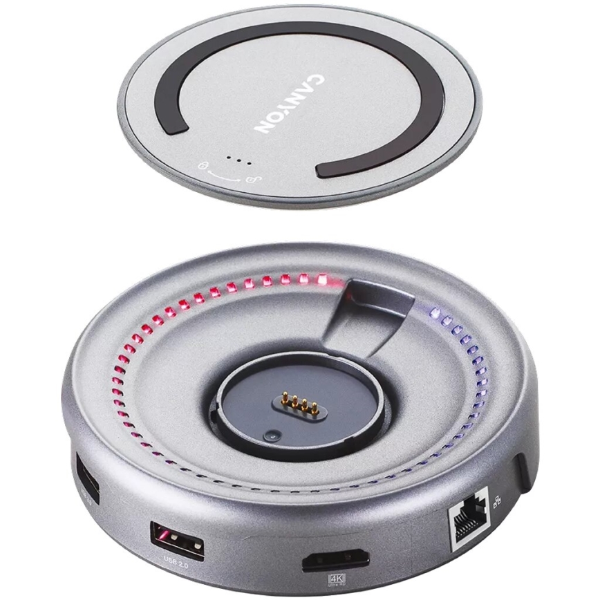 Canyon - Concentrador multipuerto con cargador e interfaz USB