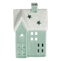 Casa de velas de porcelana 11,1 cm menta