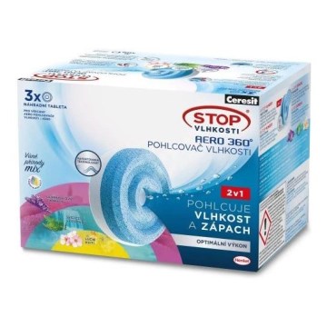 Ceresit - Tabletas para deshumidificador 2 en 1 AERO 360° 3x 450 g pack triple