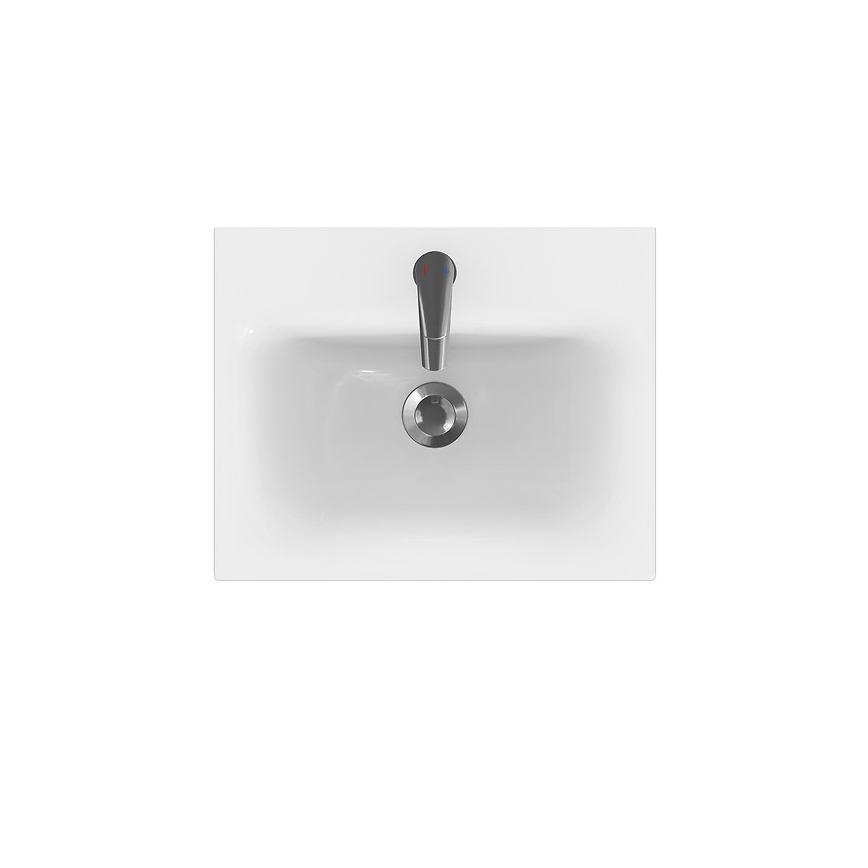 Cersanit K116-009 - Lavabo para encimera/de pared MODUO 40x50 cm cerámica/blanco brillante